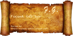 Fucsek Gábor névjegykártya